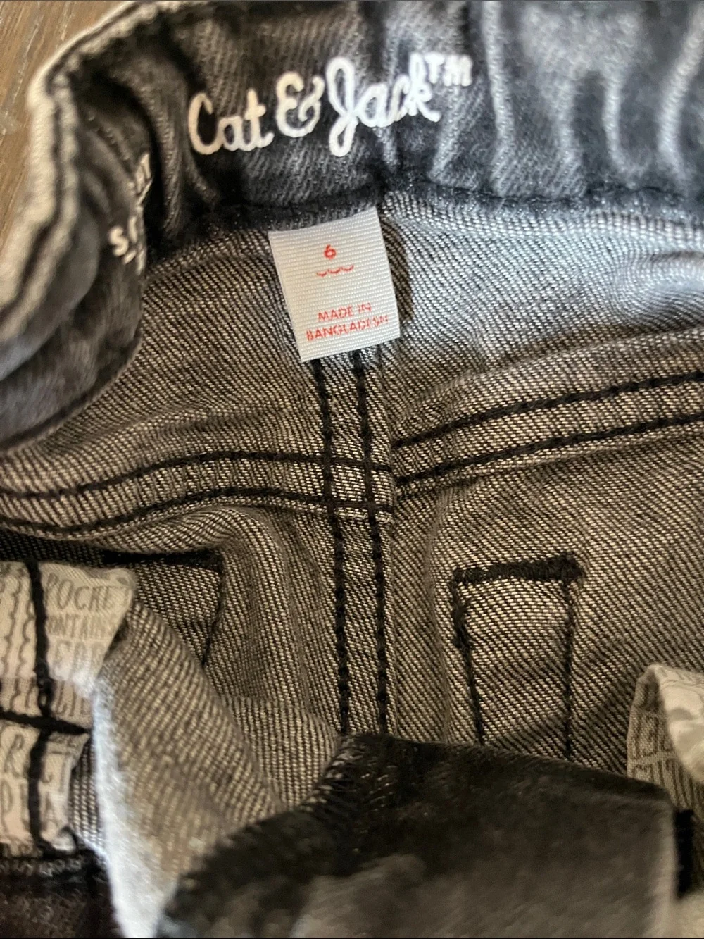 Cat & Jack Boys Grey Washed Straight Jeans
